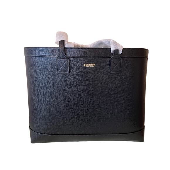 Burberry brand new leather tote bag black+small wallet bundle! 2250$ value - Picture 2 of 13